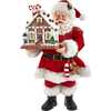 11-Inch Battery-Operated Santa with Light-Up Gingerbread House - Other Accents - 1 - thumbnail