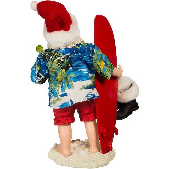 11-Inch Fabriché Santa with Surfboard and Drink - Other Accents - 3