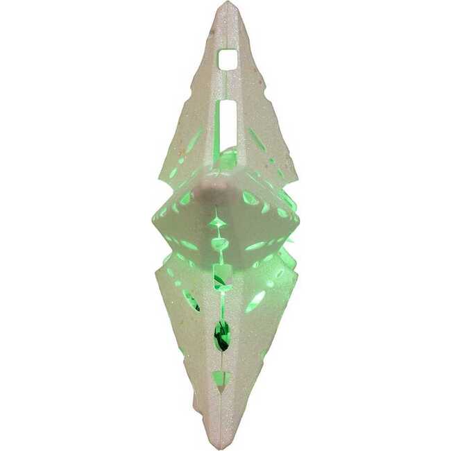 12.2-Inch Pre-lit White Glitter Iridescent Star Tree Topper - Other Accents - 4