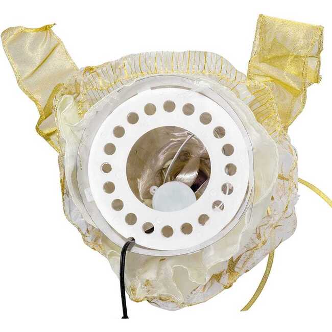 12-Inch CUL Ivory and Gold Fiber Optic LED Angel Treetop - Other Accents - 7