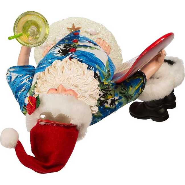 11-Inch Fabriché Santa with Surfboard and Drink - Other Accents - 5
