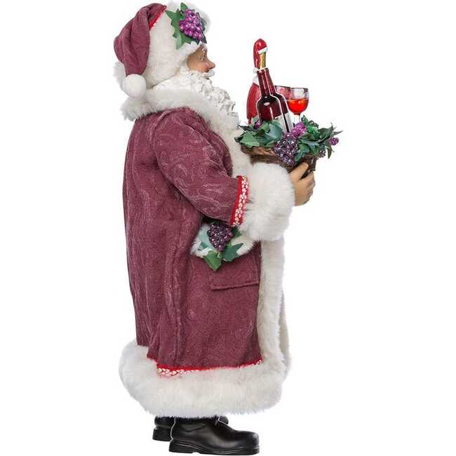 11.5-Inch Fabriché Santa with Wine Basket - Other Accents - 4