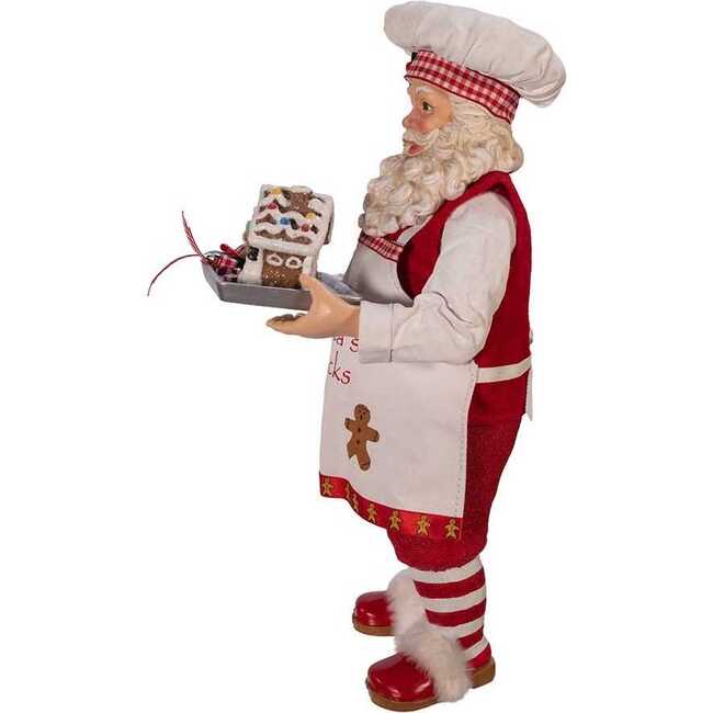 11-Inch Fabriché Gingerbread Chef Santa - Other Accents - 4