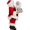 11-Inch Battery-Operated Santa with Light-Up Gingerbread House - Other Accents - 3