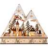 11.4-Inch Battery-Operated Wooden Light Up Mountain Village with Santa - Other Accents - 1 - thumbnail