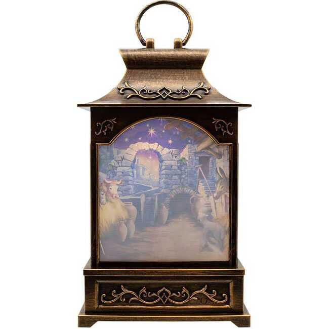11-Inch Battery Operated Warm White LED Lighted Nativity Lantern - Other Accents - 3
