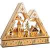 11.4-Inch Battery-Operated Wooden Light Up Mountain Village with Santa - Other Accents - 2