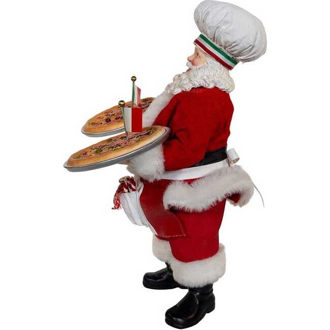 11-Inch Fabriché Chef Santa Holding Two Trays of Pizza - Other Accents - 4