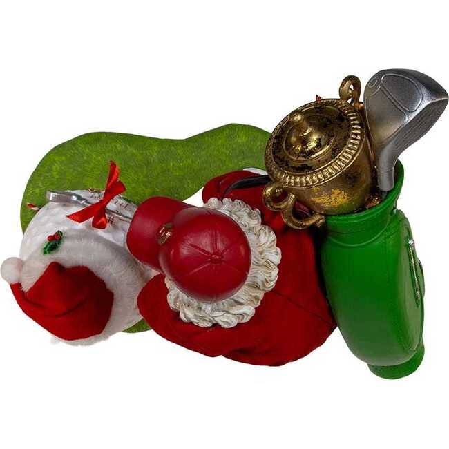 11-Inch Fabriché Golfer Santa With Oversized Golf Ball - Other Accents - 5