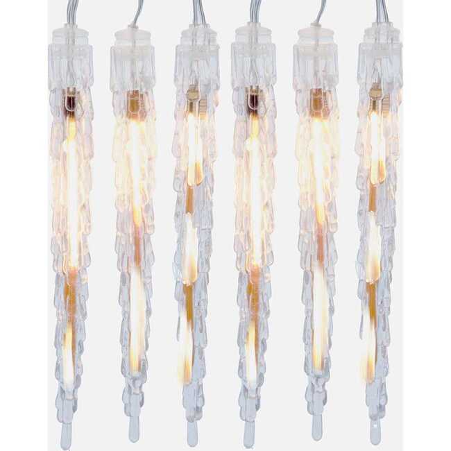 10-Light LED Warm White Icicle Light Set