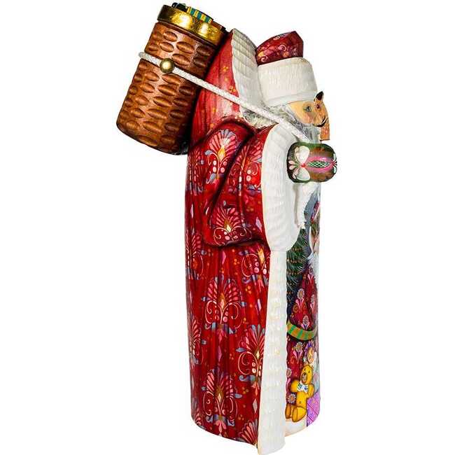 11.5-Inch Czar Treasures Wooden Santa with Backpack - Other Accents - 3