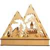 11.4-Inch Battery-Operated Wooden Light Up Mountain Village with Santa - Other Accents - 4