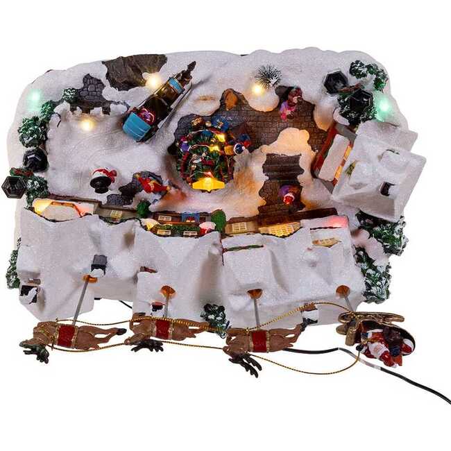 11.8-Inch Multicolored LED Lighted Musical Santa and Sleigh Table Piece - Other Accents - 5
