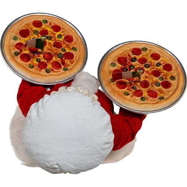11-Inch Fabriché Chef Santa Holding Two Trays of Pizza - Other Accents - 5