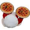 11-Inch Fabriché Chef Santa Holding Two Trays of Pizza - Other Accents - 5