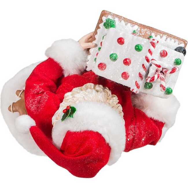 11-Inch Battery-Operated Santa with Light-Up Gingerbread House - Other Accents - 5