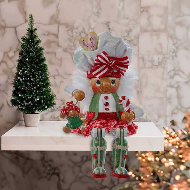 11-Inch Hollywood Nutcracker Gingerbread Baker Girl Shelf Sitter Nutcracker - Nutcrackers - 7