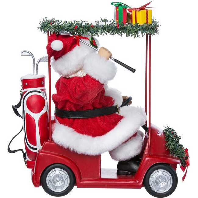 11.25-Inch Fabriché Santa Driving Golf Cart - Other Accents - 3