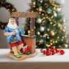 11-Inch Fabriché Beach Santa Sitting At Tiki Bar - Other Accents - 5