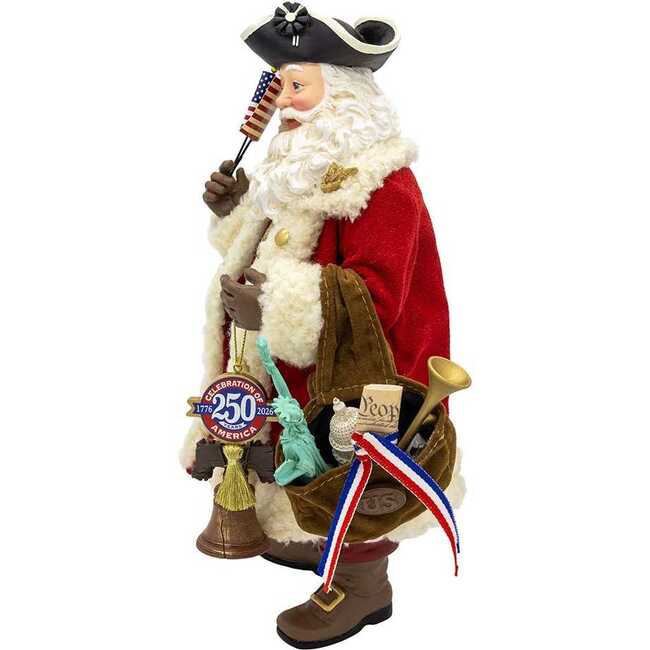 11 Inch Fabriché 250th Anniversary of America Musical Santa - Other Accents - 5