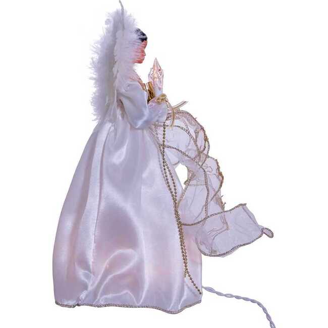 10-Light 12-Inch Ivory and Gold Black Angel Treetop - Other Accents - 3