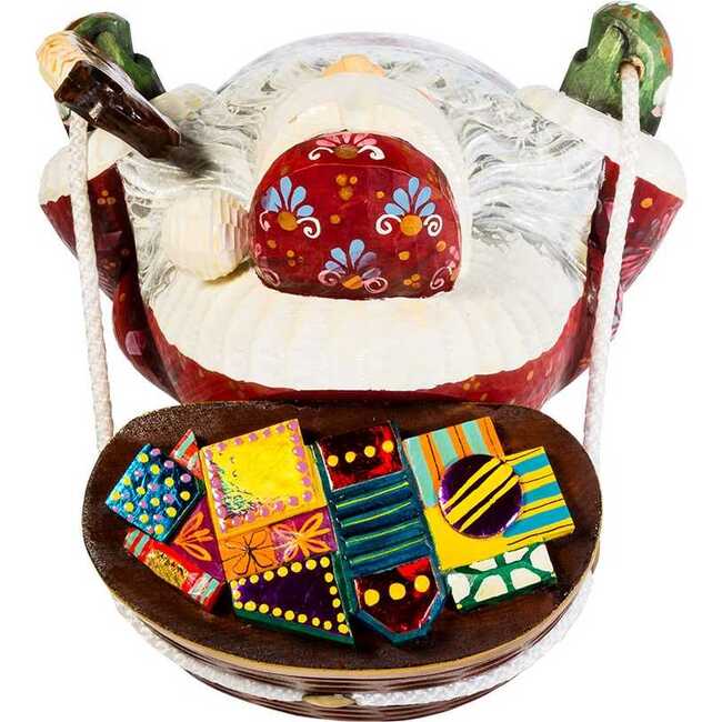 11.5-Inch Czar Treasures Wooden Santa with Backpack - Other Accents - 6
