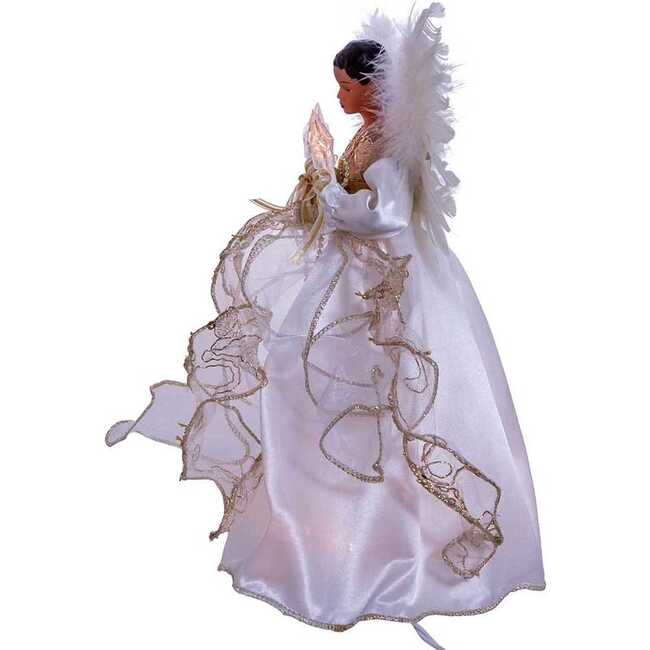 10-Light 12-Inch Ivory and Gold Black Angel Treetop - Other Accents - 4
