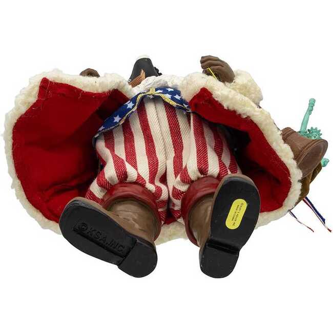 11 Inch Fabriché 250th Anniversary of America Musical Santa - Other Accents - 7