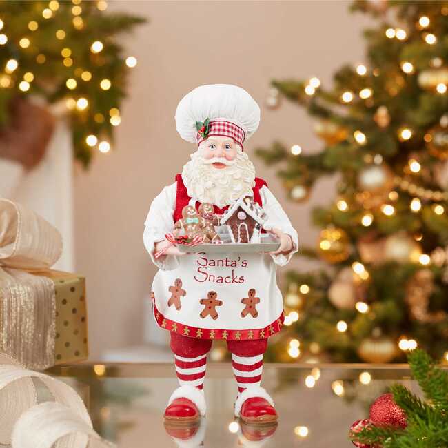 11-Inch Fabriché Gingerbread Chef Santa - Other Accents - 7