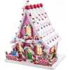 10-Inch Pink Battery-Operated Candy LED Gingerbread House Table Piece - Other Accents - 1 - thumbnail