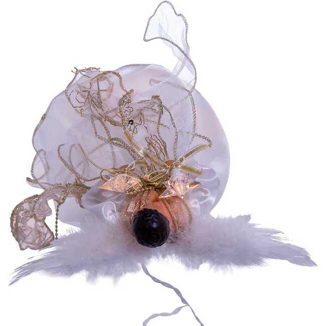 10-Light 12-Inch Ivory and Gold Black Angel Treetop - Other Accents - 6