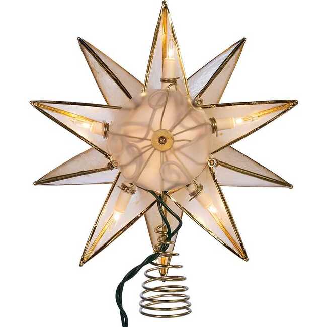 10-Light 15-Point Star Capiz Treetop - Other Accents - 5