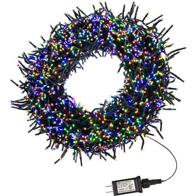 2000-Light 65-Foot Cluster Garland with Multi-Color LED Lights - Other Accents - 2