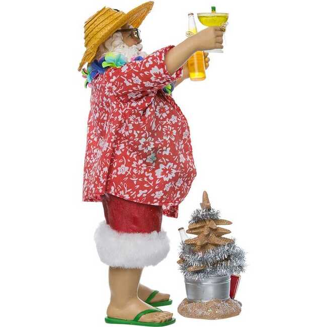 10-Inch Fabriché' Beach Santa Set of 2 Pieces - Other Accents - 3