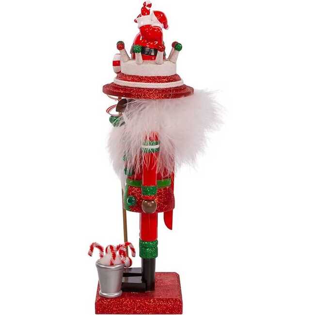 10-Inch Hollywood Black Nutcracker with Santa Hat - Nutcrackers - 4
