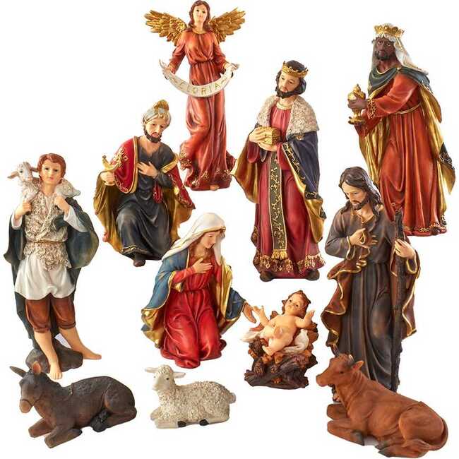 18-Inch Nativity Table Piece 11 PC Set