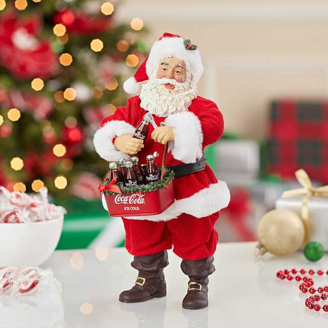 10-Inch Santa Opening Coke Tablepiece - Other Accents - 7