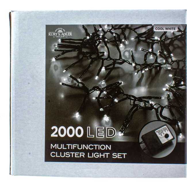 2000-Light 65-Foot Cluster Garland with Cool White LED Lights - Other Accents - 5