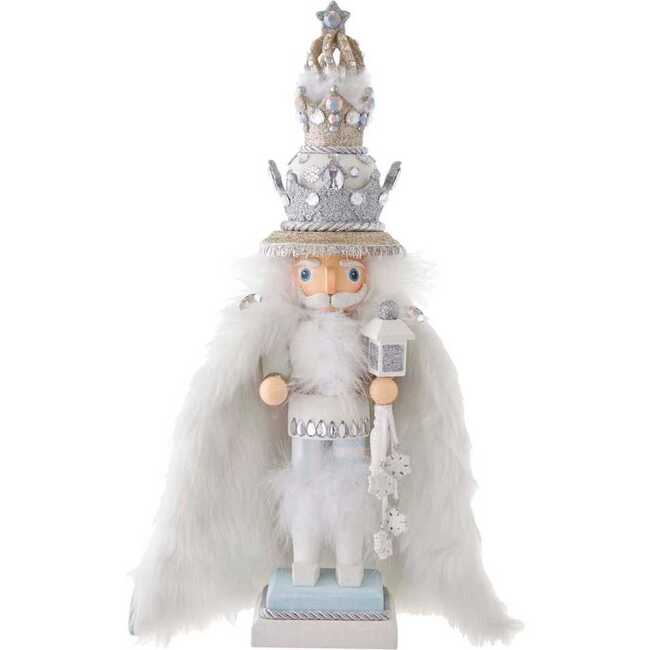 18-Inch Hollywood White Fur King Nutcracker
