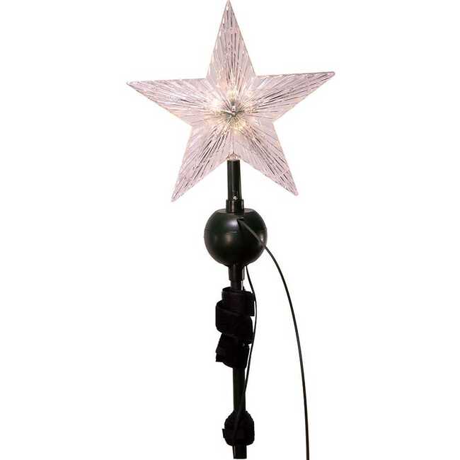 19.7-Inch LED Star Tree Topper with Rotating Santa - Other Accents - 5