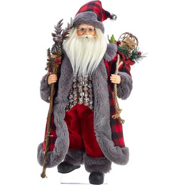18-Inch Kringle Klaus Red and Gray Santa
