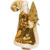 18-Inch KSA Kringle Standing Gold Santa with Tree - Other Accents - 2