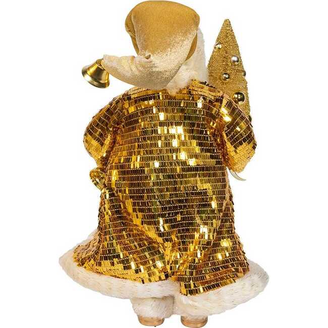 18-Inch KSA Kringle Standing Gold Santa with Tree - Other Accents - 3