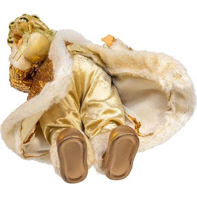 18-Inch KSA Kringle Standing Gold Santa with Tree - Other Accents - 6