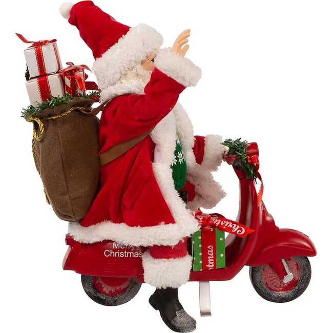 10-Inch Fabriché Santa on Scooter - Other Accents - 2