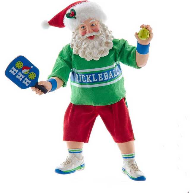 10-Inch Fabriché Santa Playing Pickleball