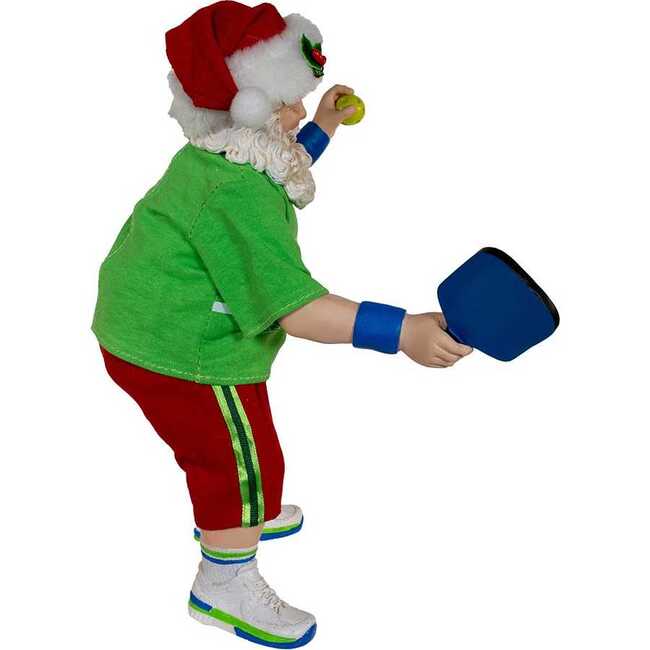 10-Inch Fabriché Santa Playing Pickleball - Other Accents - 2