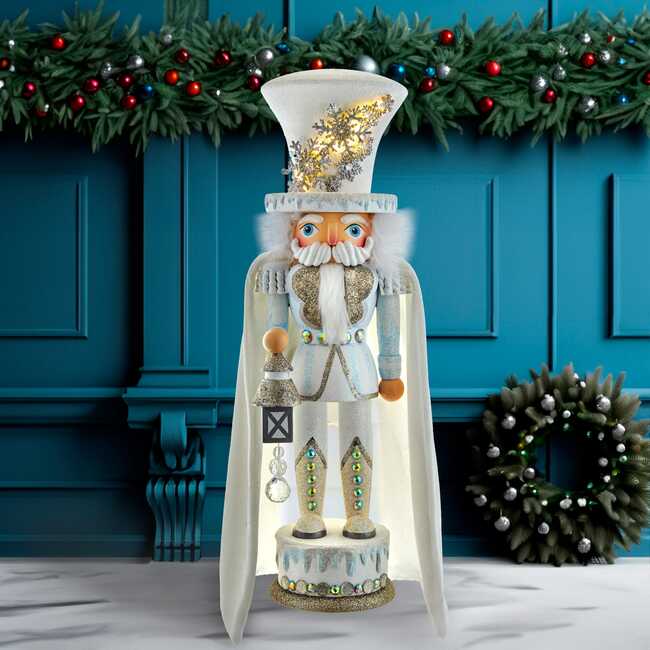 18-Inch Hollywood White Snowflake Soldier Battery-Operated LED Nutcracker - Nutcrackers - 7