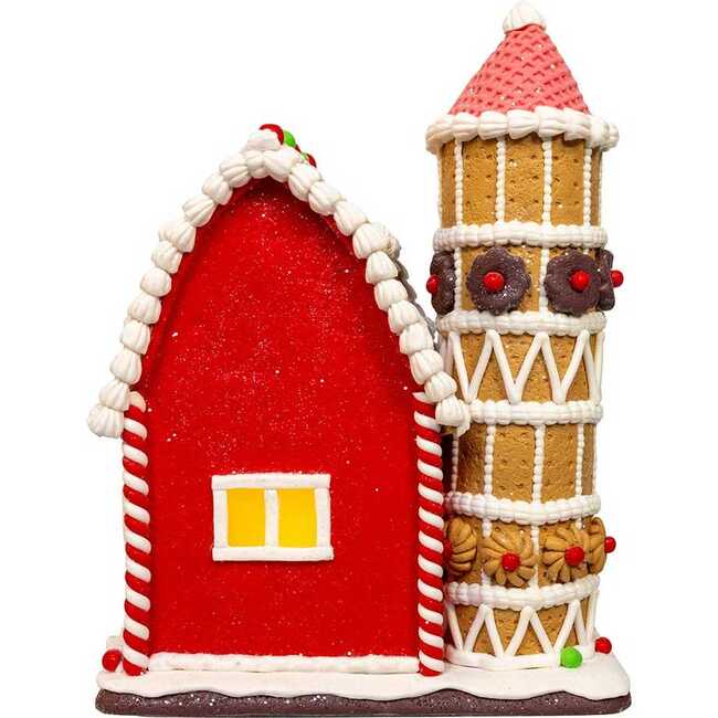12-Inch Battery Operated LED Gingerbread Barn - Other Accents - 3