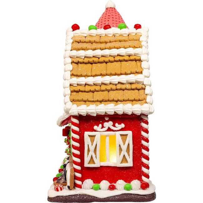 12-Inch Battery Operated LED Gingerbread Barn - Other Accents - 4